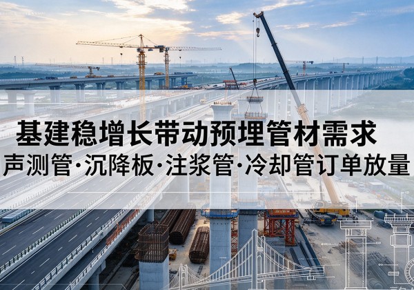 孟村基建稳增长带动预埋监测管材需求，声测管、沉降板、注浆管订单持续放量